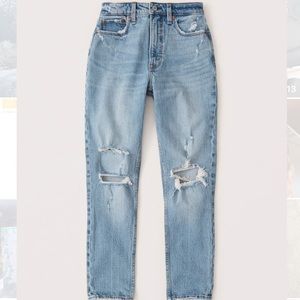 High waisted distressed skinny jeans